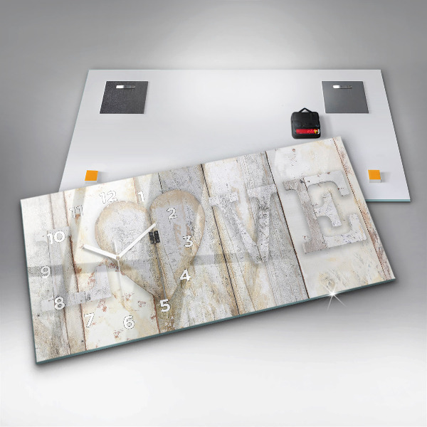 Orologio rettangolare L'iscrizione amore