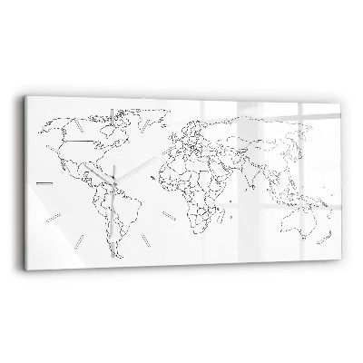 Orologio rettangolare Mappa schematica del mondo