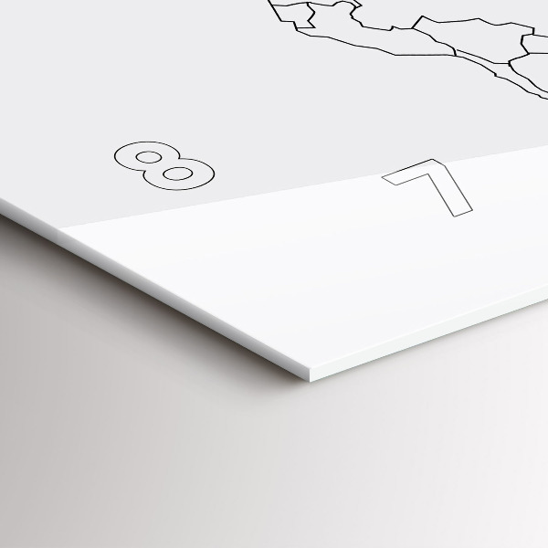 Orologio rettangolare Mappa schematica del mondo