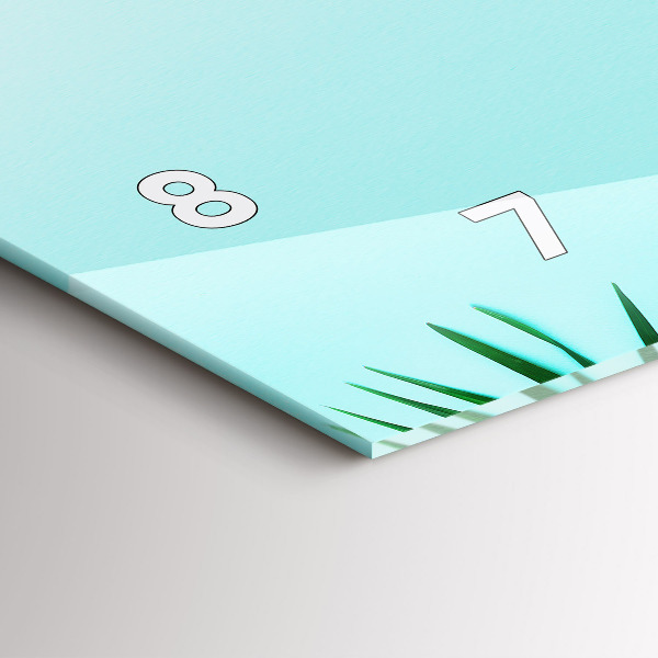 Orologio rettangolare Foglie di palma