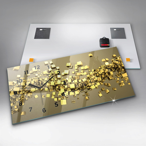 Orologi orizzontali Quadrati dorati