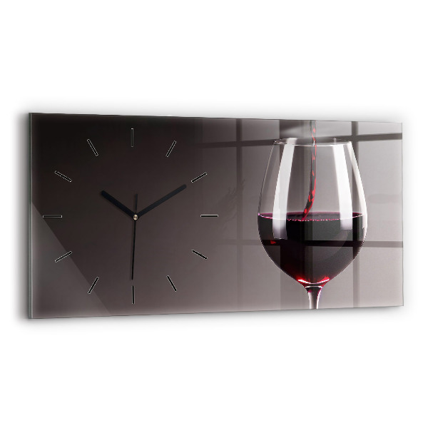 Orologi orizzontali Un bicchiere di vino rosso