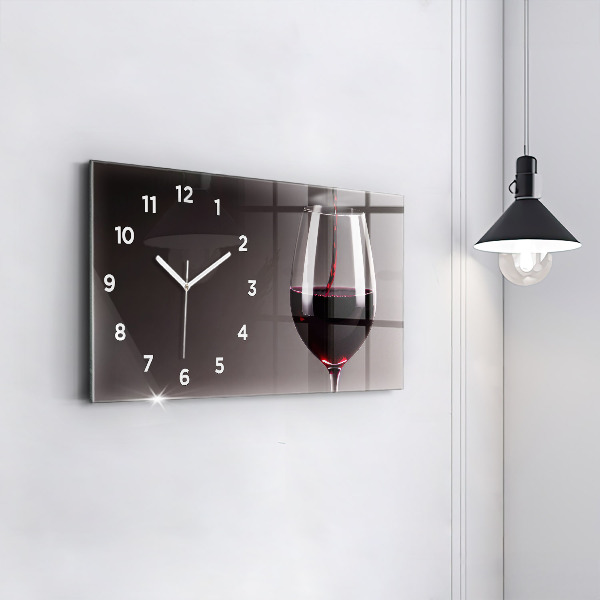 Orologi orizzontali Un bicchiere di vino rosso