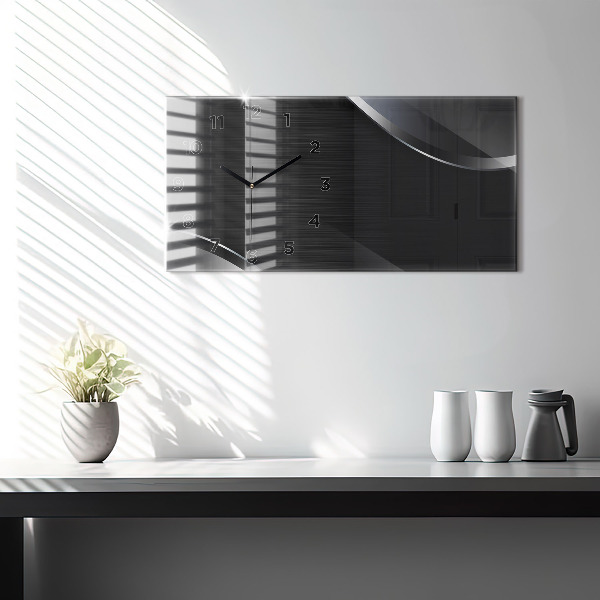 Orologi orizzontali Linee nere e argentate