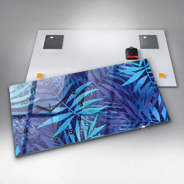 Orologi orizzontali Foglie blu