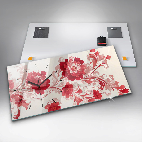 Orologi orizzontali Fiori rossi