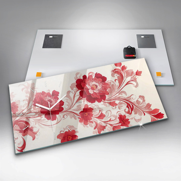 Orologi orizzontali Fiori rossi