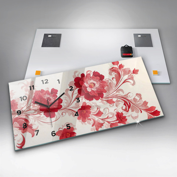 Orologi orizzontali Fiori rossi