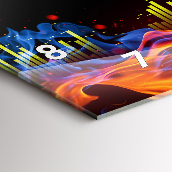 Orologio rettangolare Cuffie e onde sonore