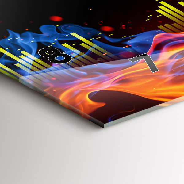 Orologio rettangolare Cuffie e onde sonore