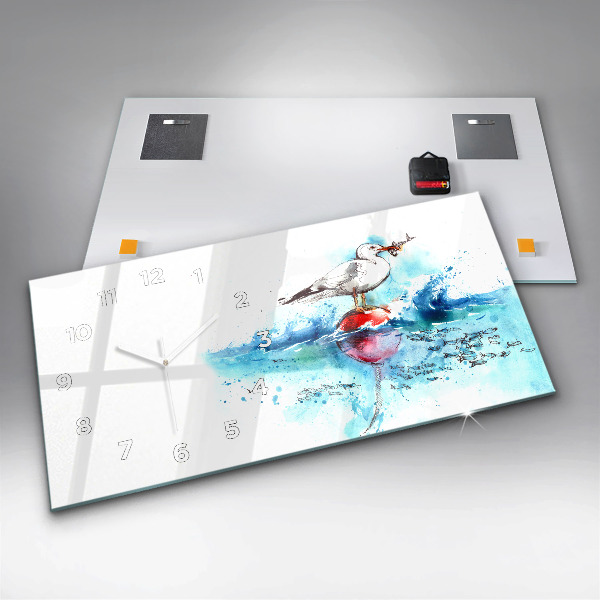 Orologio rettangolare Gabbiano dipinto