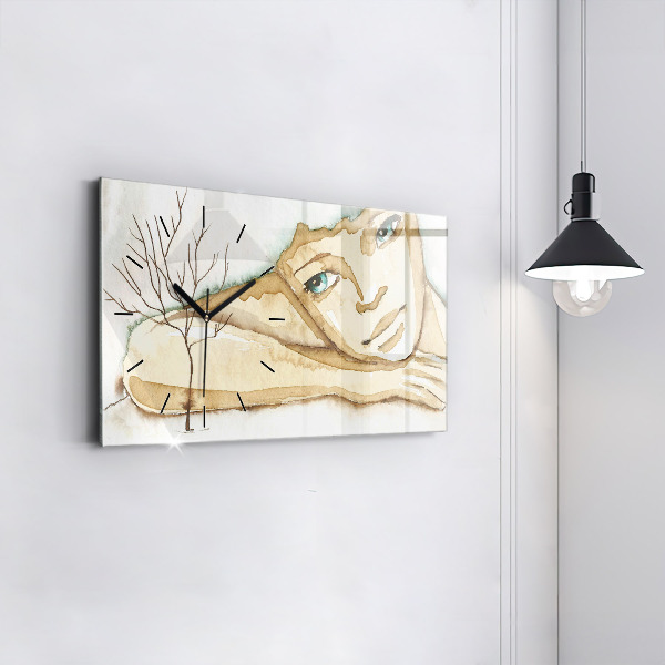 Orologio rettangolare Ritratto di una donna