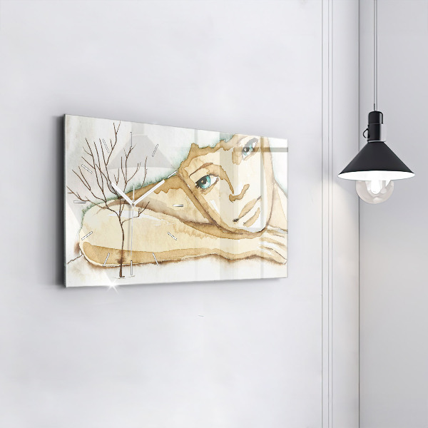 Orologio rettangolare Ritratto di una donna