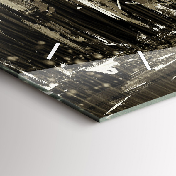 Orologio rettangolare Donna in una notte piovosa