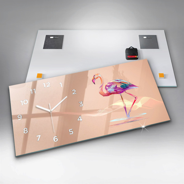 Orologio rettangolare Illustrazione di fenicottero