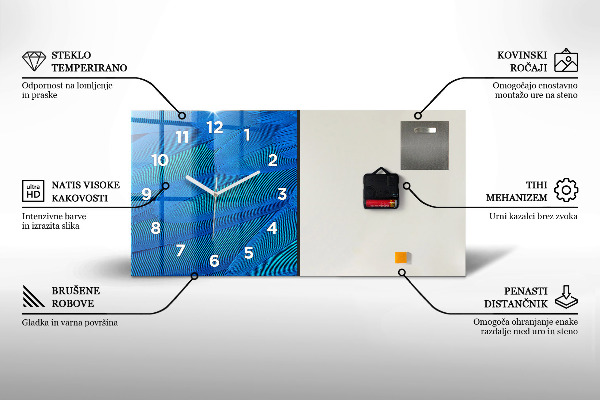 Orologio rettangolare Texture astratta dell'olio