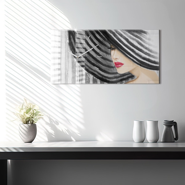 Orologio rettangolare Donna in bianco e nero