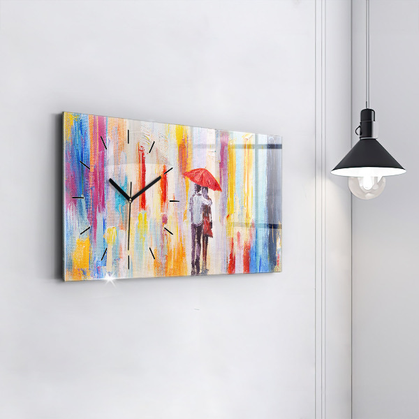 Orologi orizzontali Coppia sotto la pioggia