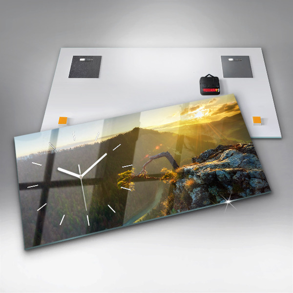 Orologi orizzontali Tramonto sulle montagne