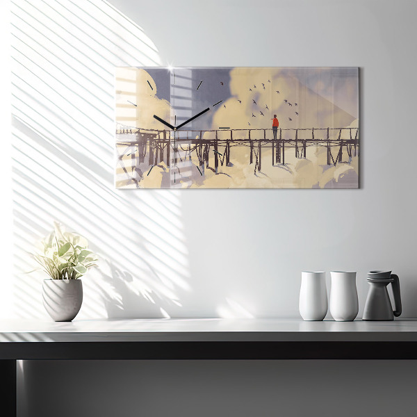 Orologi orizzontali Uomo sul vecchio ponte