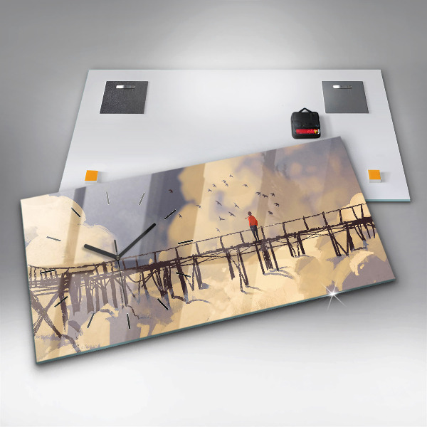 Orologi orizzontali Uomo sul vecchio ponte