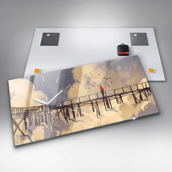 Orologi orizzontali Uomo sul vecchio ponte