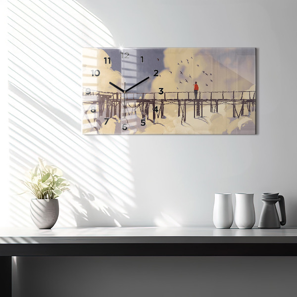 Orologi orizzontali Uomo sul vecchio ponte