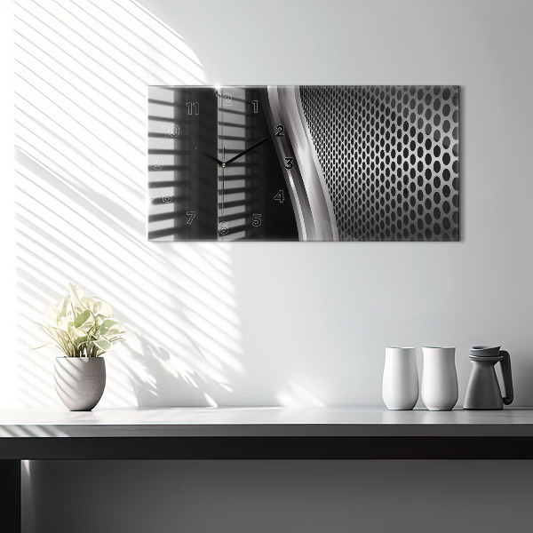 Orologi orizzontali Astrazione del metallo nero