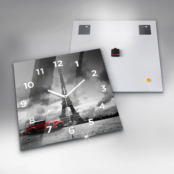 Orologio quadrato in vetro Torre Effel Parigi