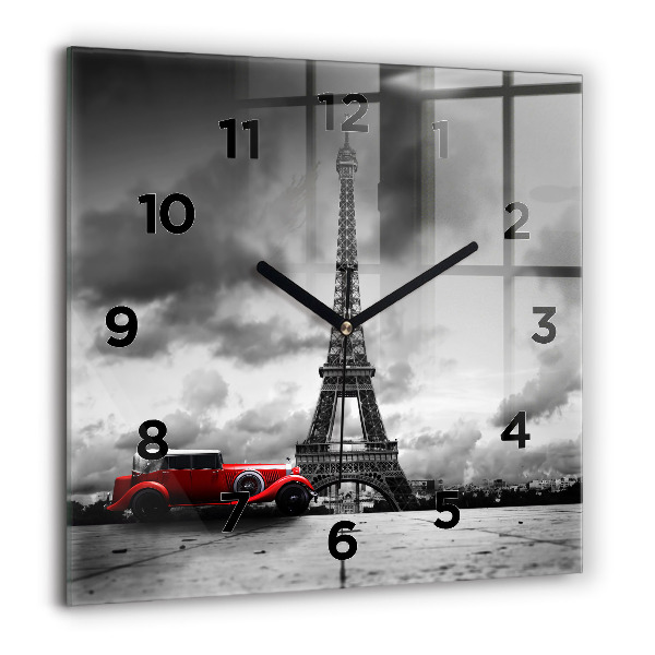 Orologio quadrato in vetro Torre Effel Parigi