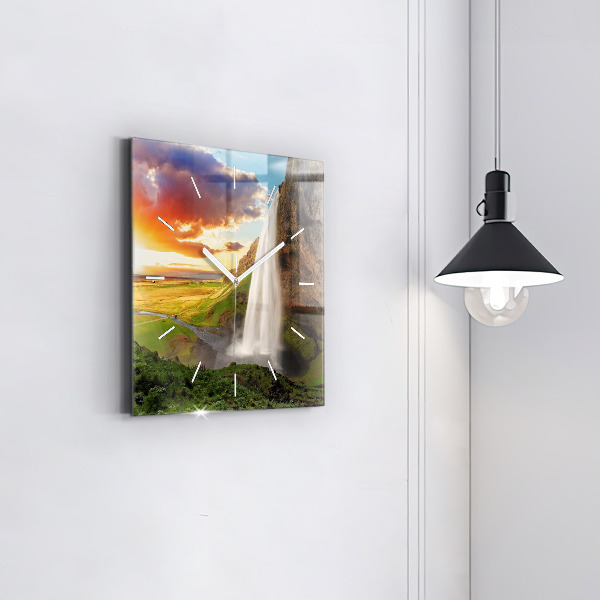 Orologio quadrato Cascata in Islanda