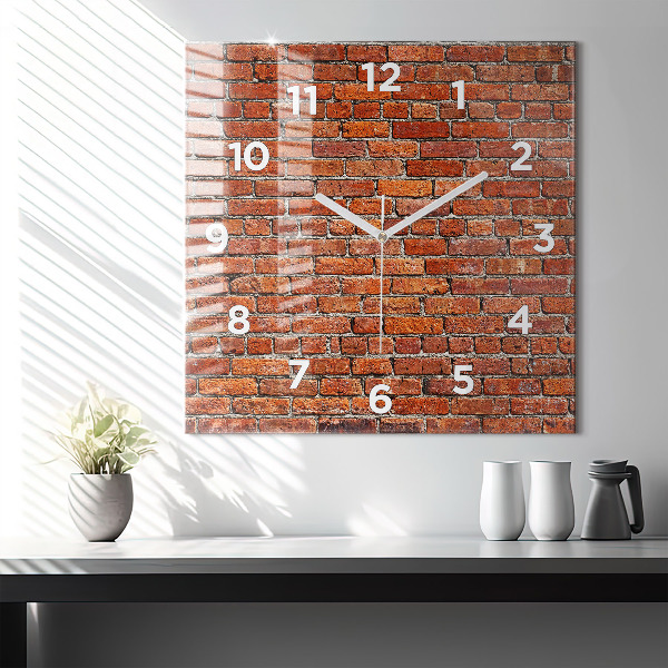 Orologio quadrato Vecchio muro di mattoni