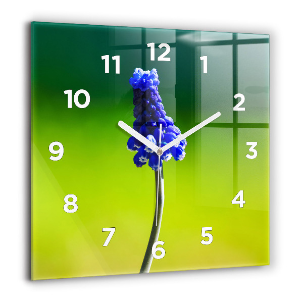 Orologio quadrato Fiori blu