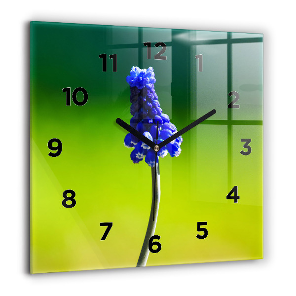 Orologio quadrato Fiori blu