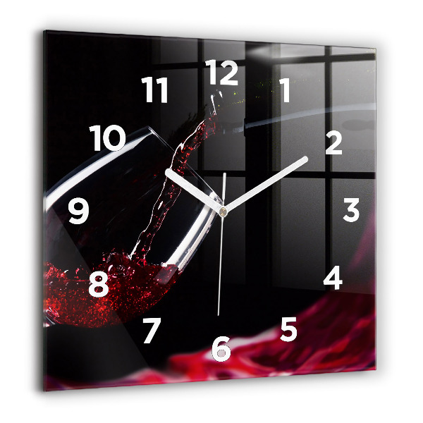 Orologio quadrato Vino rosso