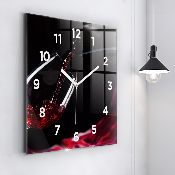 Orologio quadrato Vino rosso