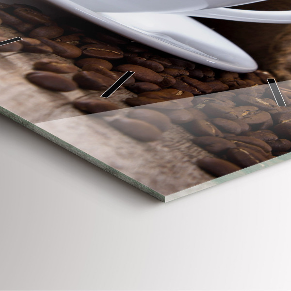 Orologio quadrato Una tazza di caffè