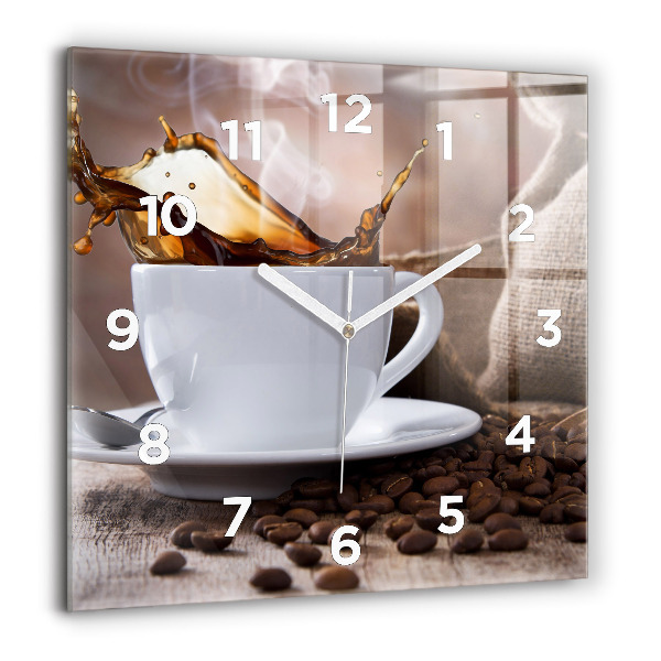 Orologio quadrato Una tazza di caffè