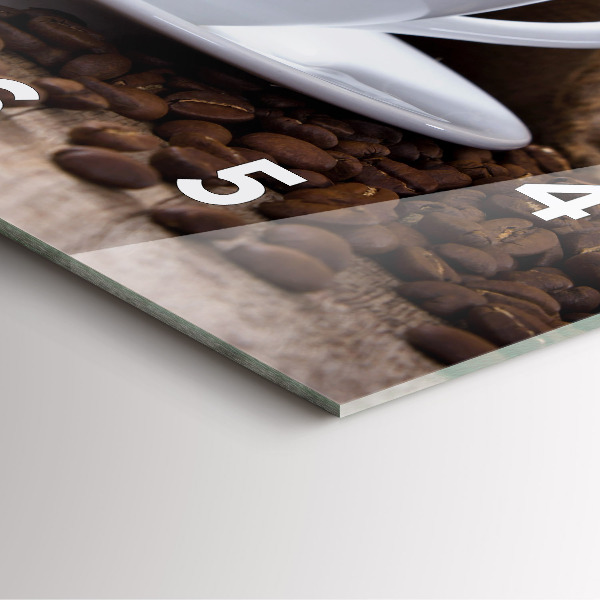 Orologio quadrato Una tazza di caffè