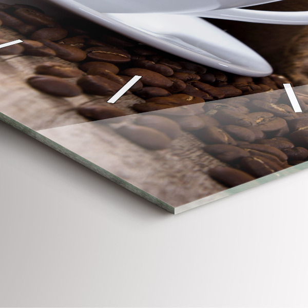 Orologio quadrato Una tazza di caffè