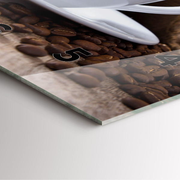 Orologio quadrato Una tazza di caffè