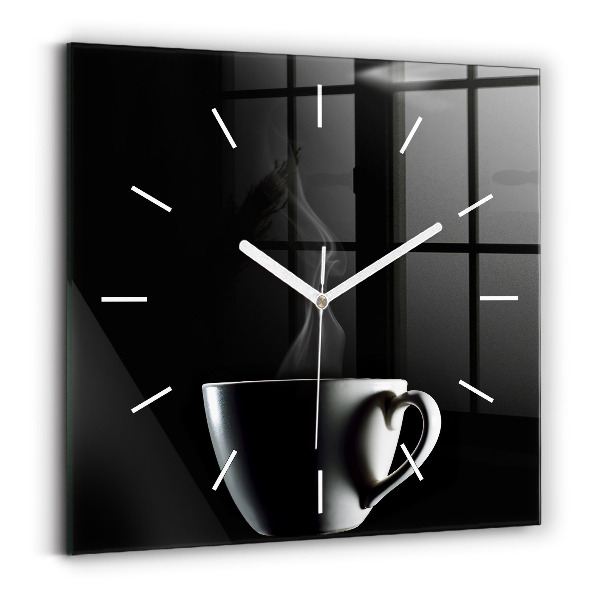 Orologio quadrato Una tazza di caffè
