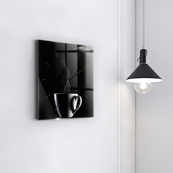 Orologio quadrato Una tazza di caffè