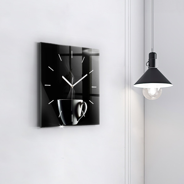 Orologio quadrato Una tazza di caffè