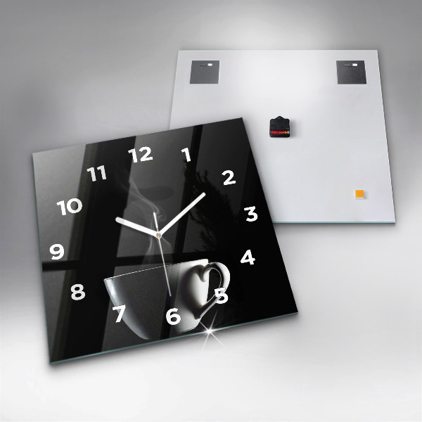 Orologio quadrato Una tazza di caffè