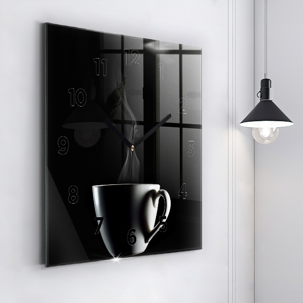 Orologio quadrato Una tazza di caffè