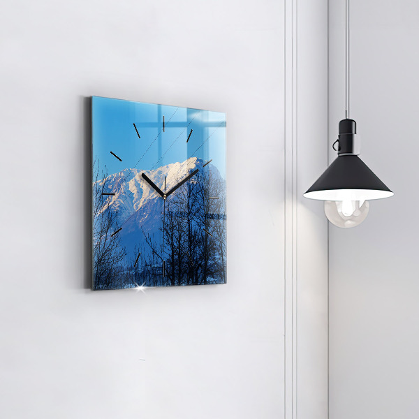 Orologio quadrato Vista sulle montagne