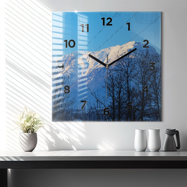 Orologio quadrato Vista sulle montagne