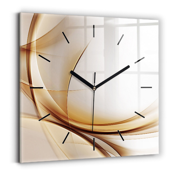 Orologio quadrato Astrazione dorata
