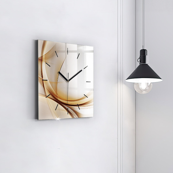 Orologio quadrato Astrazione dorata